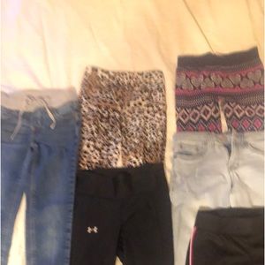 Lot Of 6 Pairs Of Girls Pants Size 8/10